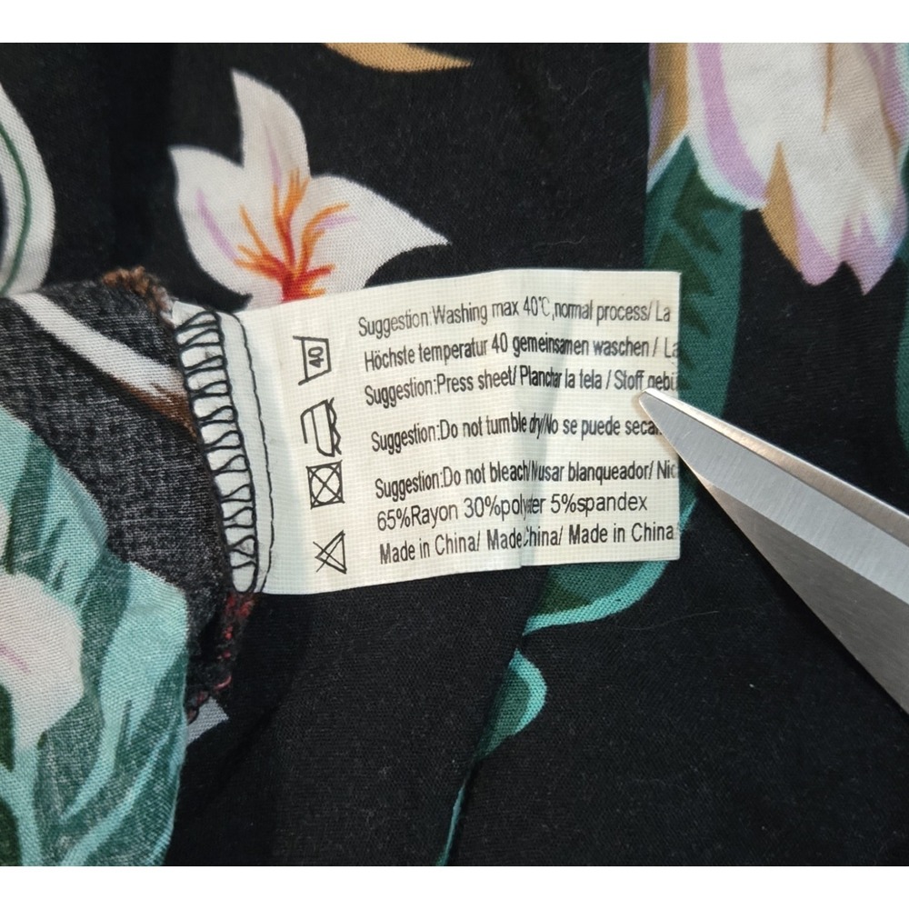 Coofandy Mens Short Sleeve Button Up Hawaiian Shirt Size 3XL Black - Picture 5 of 10
